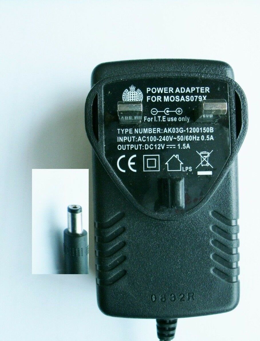 *Brand NEW* MINISTRY OF SOUND 12V 1.5A AC ADAPTER AK03G-1200150B AC ADAPTER Power Supply - Click Image to Close